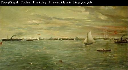Verner Moore White The Harbor at Galveston, was painted for the Texas exhibit at the